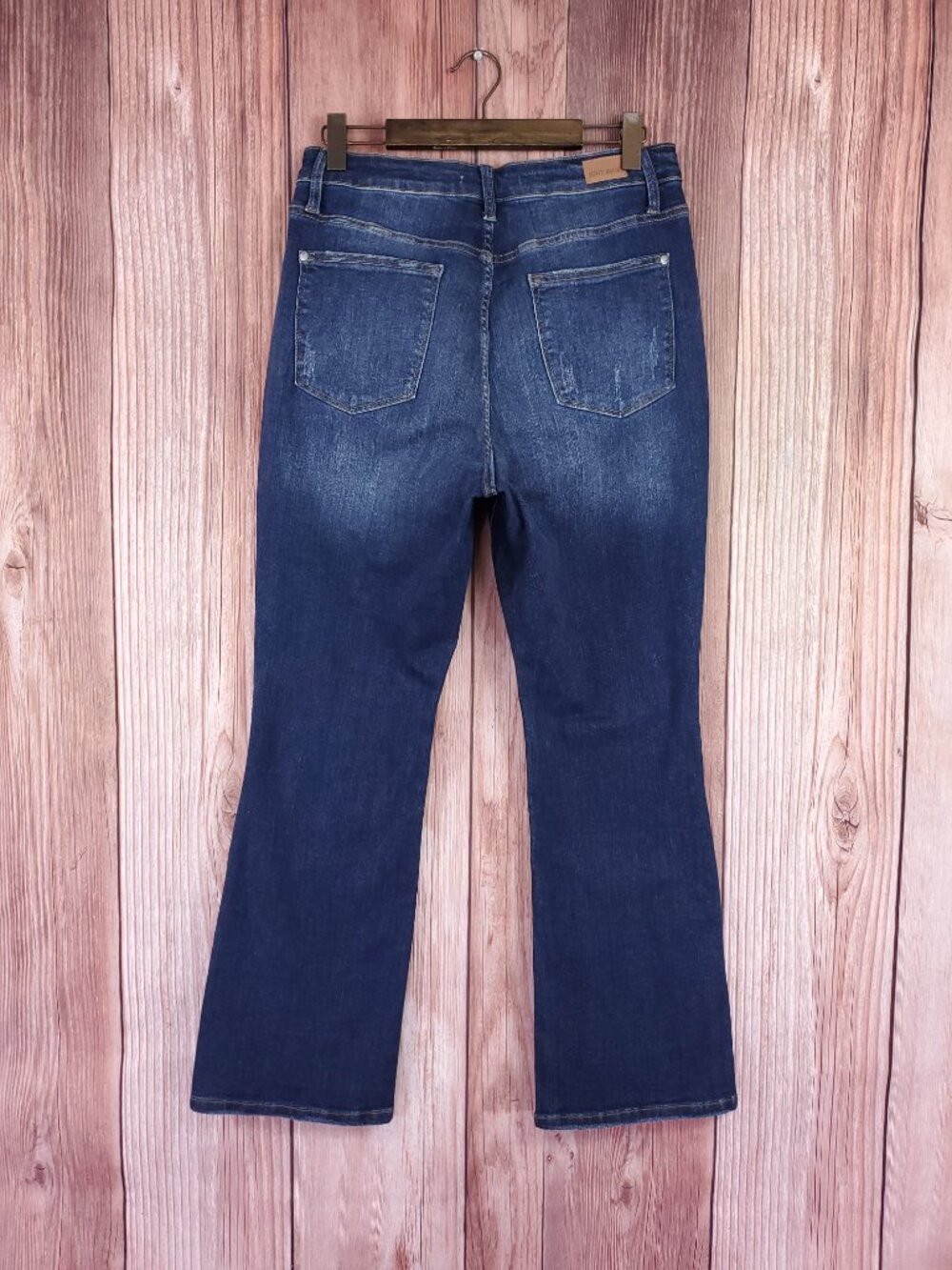 Judy Blue Womens 14W Slim Bootcut Jeans High Rise Distressed Side Slit Stretch - Picture 2 of 16